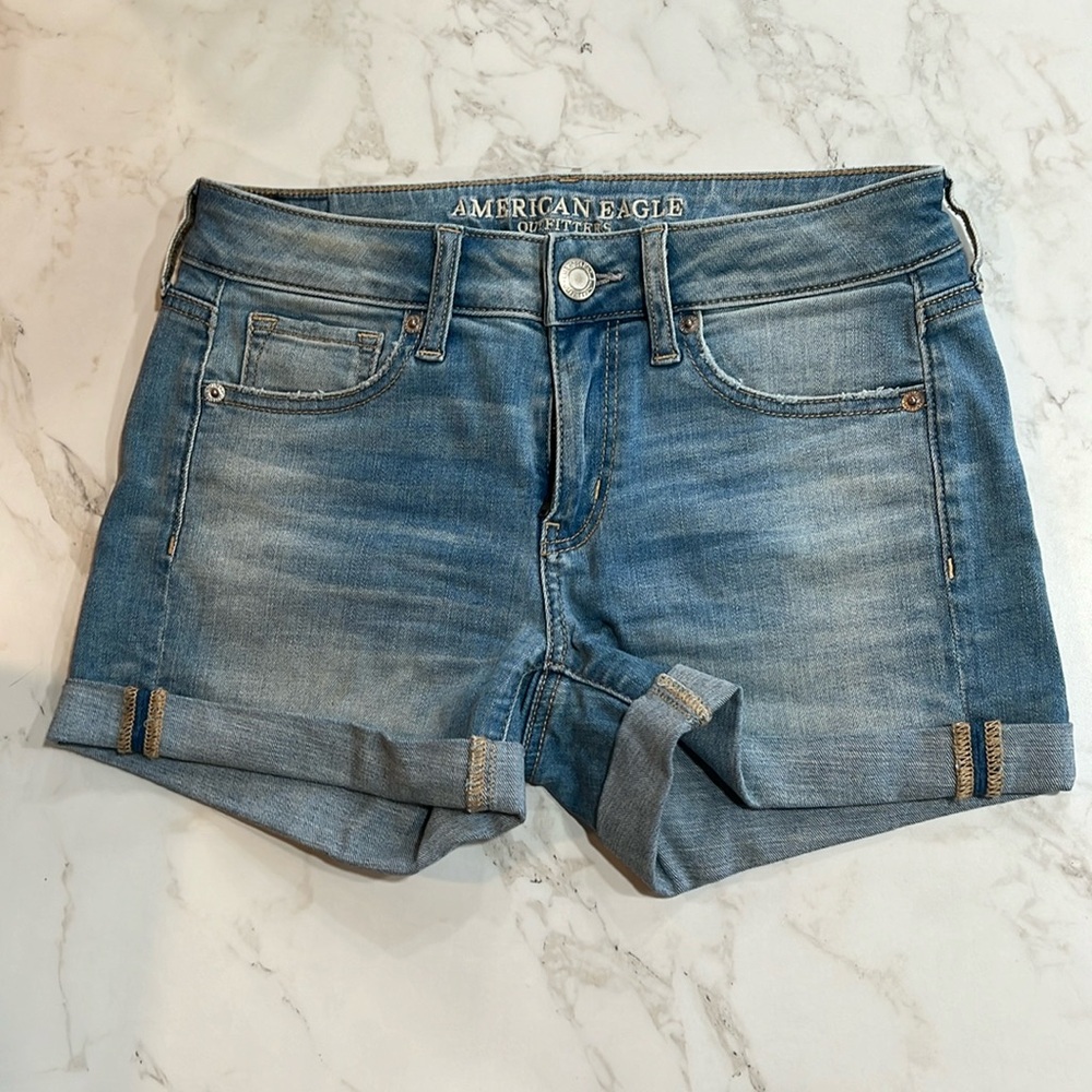 American eagle midi shorts